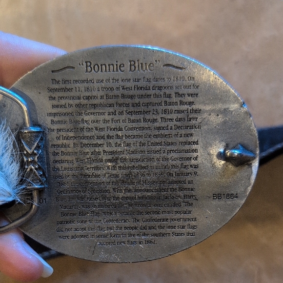 Black and White Belt With Custom Buckle - Picture 3 of 6